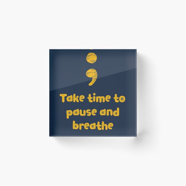 Item preview, Pause and Breathe - Take Your Time (Yellow) designed and sold by UniqqFactory.