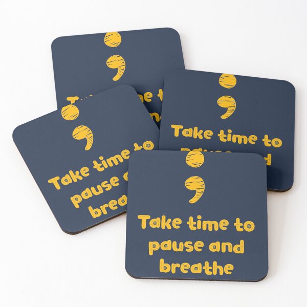 Item preview, Pause and Breathe - Take Your Time (Yellow) designed and sold by UniqqFactory.