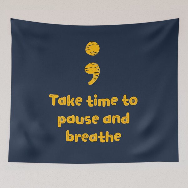 Item preview, Pause and Breathe - Take Your Time (Yellow) designed and sold by UniqqFactory.