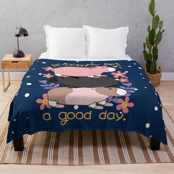 Item preview, It'Skinny be a good day-Skinny Pig-Blue Background designed and sold by Lulupainting.