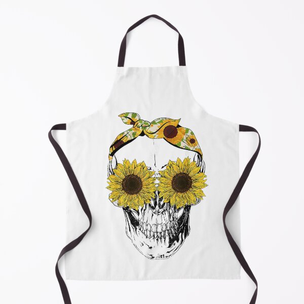 Item preview, Funny Skull Sunflower Shirt Skeleton Bandana Sunflower Skull T-Shirt designed and sold by HammonArt.