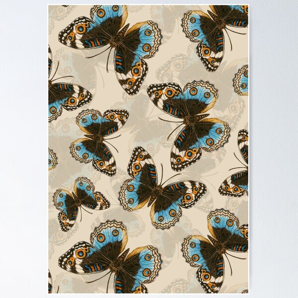 Item preview, Blue Pansy Butterfly pattern 2 designed and sold by Katerina Mitkova Kirilova.
