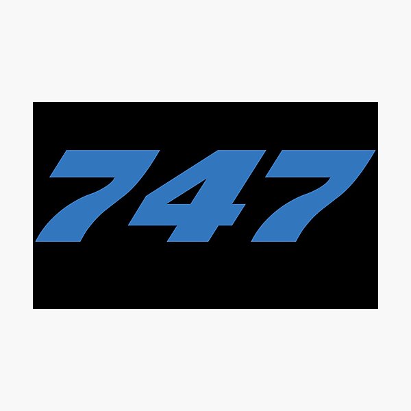 Item preview, Boeing 747 (Blue, Horizontal) designed and sold by Fly Buy Wear.