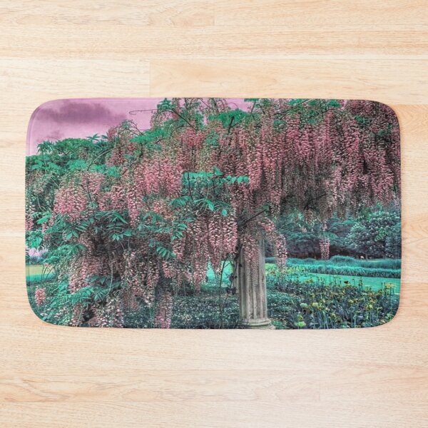 Item preview, beautiful pink tree near green nature and a pink sunset designed and sold by Mariocii.
