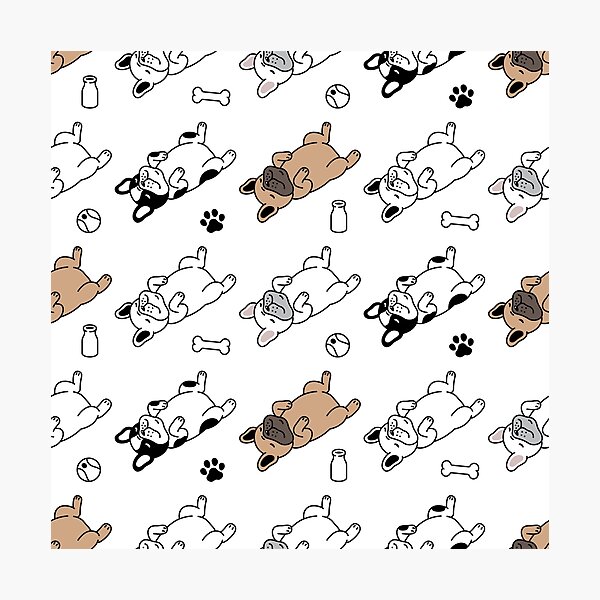 Item preview, Dog Seamless Pattern French Bulldog Bone Footprint Ball Toy designed and sold by Peekonet.