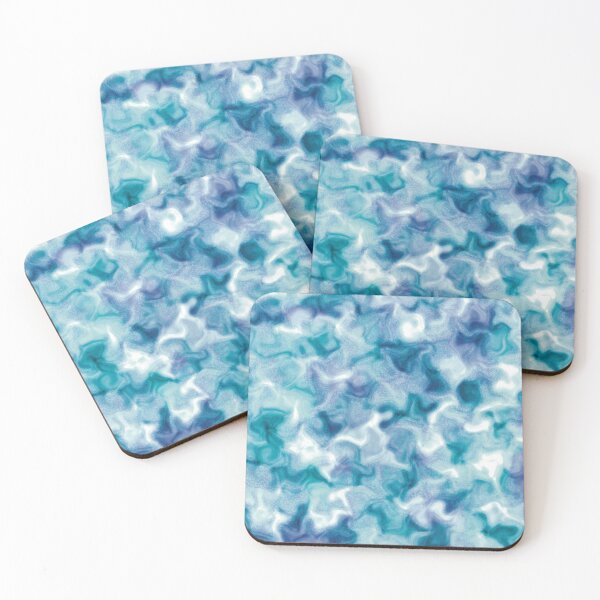 Item preview, Turquoise and blue turbulence, pattern designed and sold by NJartbyNJacobson.