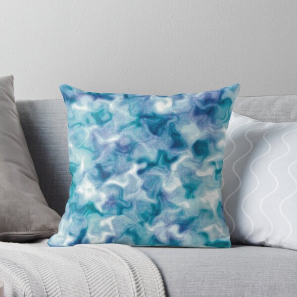 Item preview, Turquoise and blue turbulence, pattern designed and sold by NJartbyNJacobson.