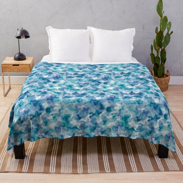 Item preview, Turquoise and blue turbulence, pattern designed and sold by NJartbyNJacobson.