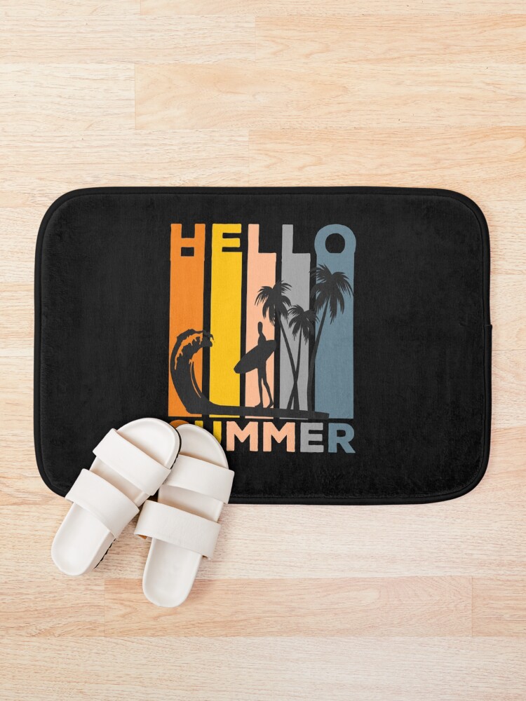 Thumbnail 1 of 6, Bath Mat, Hello summer designed and sold by Rajeev5025.