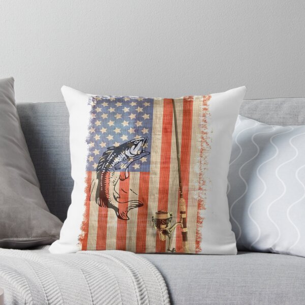 Item preview, Fishing T-shirt with American Flag 4th of July designed and sold by Snowman2008.