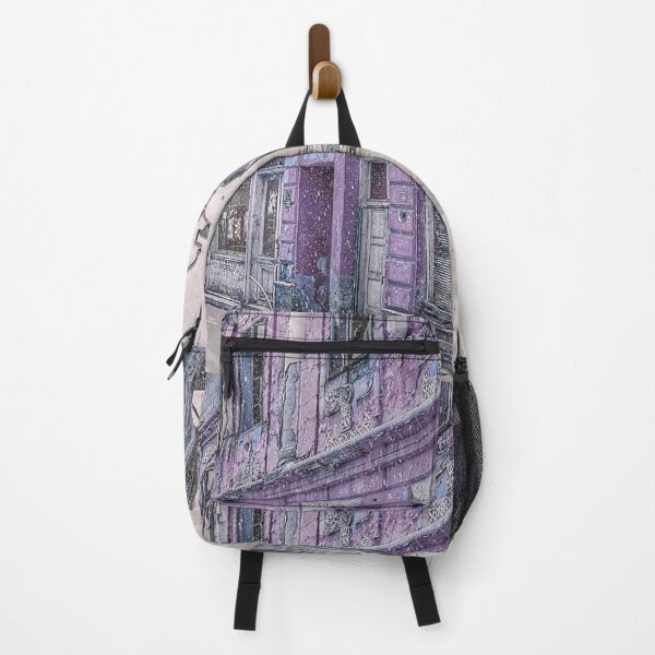 Item preview, purple old cofee shop with a snow view designed and sold by Mariocii.