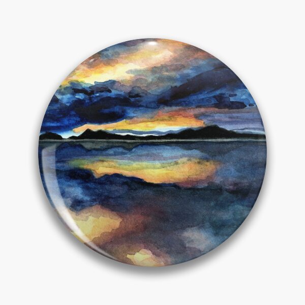 Artikelvorschau, Gouache-Malerei mit Reflexion des Sonnenuntergangs entworfen und verkauft von sternauticals.