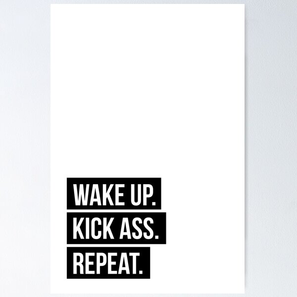 Item preview, wake up repeat designed and sold by PrintsByAlice.