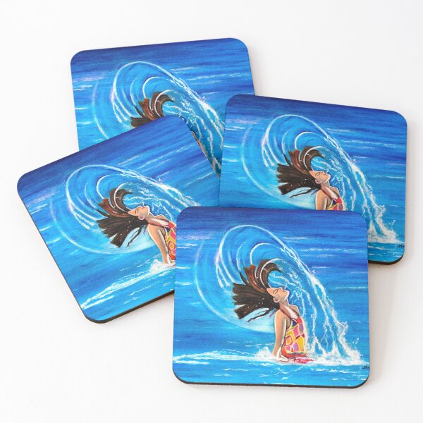 Item preview, Summer fun women swimming in the sea gift art on sale designed and sold by artbymanjiri.