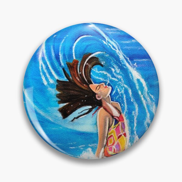 Item preview, Summer fun women swimming in the sea gift art on sale designed and sold by artbymanjiri.