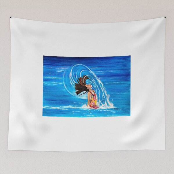 Item preview, Summer fun women swimming in the sea gift art on sale designed and sold by artbymanjiri.