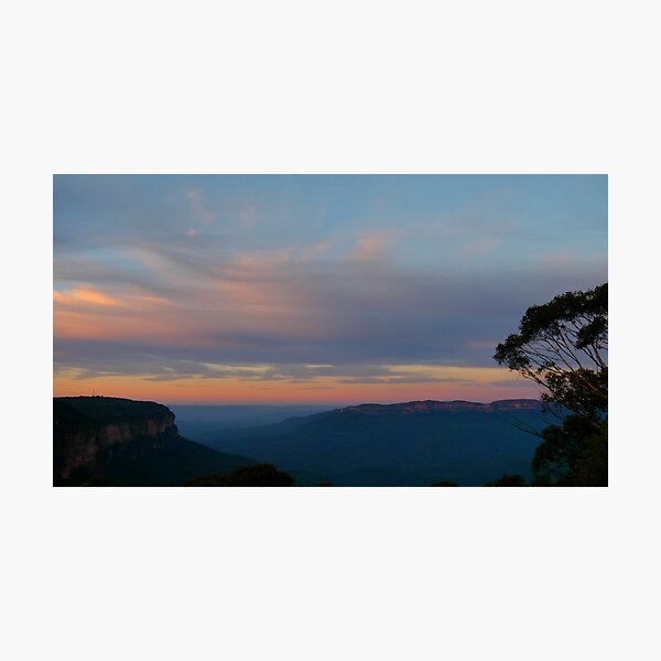 Sunrise at Wentworth falls Photographic Print