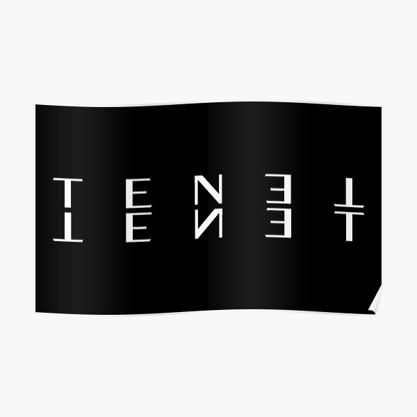 Logo TENET (blanc) Poster