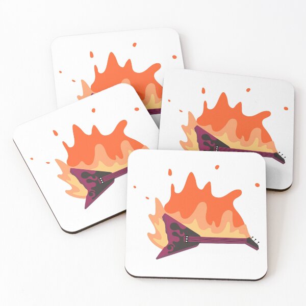 Item preview, Guitar in fire flames designed and sold by Tatishka.