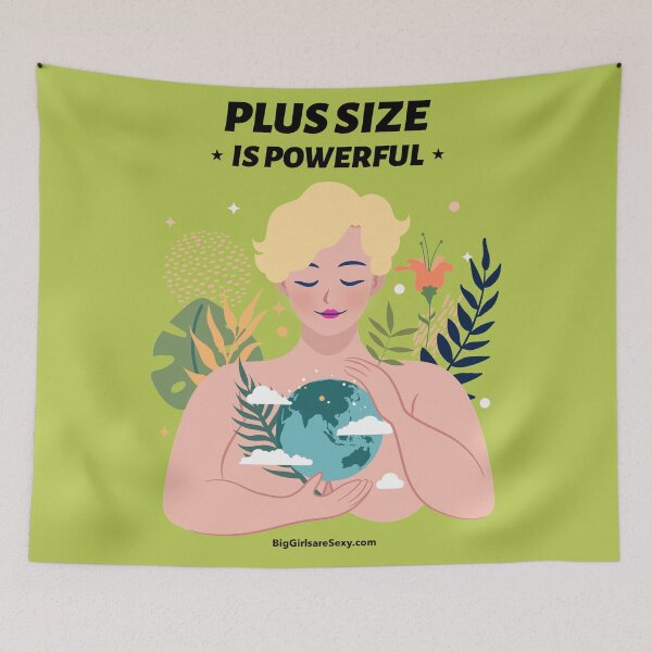 Item preview, Plus size is powerful - BigGirlareSexy.com designed and sold by BigGirlsareSexy.