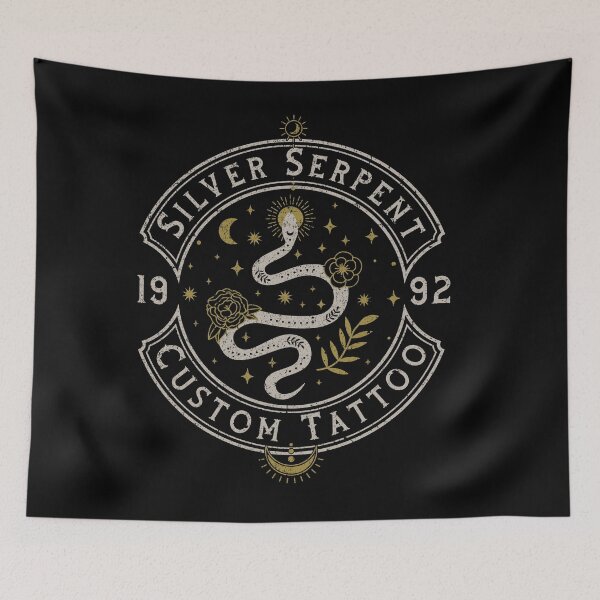 Item preview, Silver Serpent, Custom Tattoo, Tattoo Studio, Serpent, Snake Design  designed and sold by Proverbial Wisdom Design.