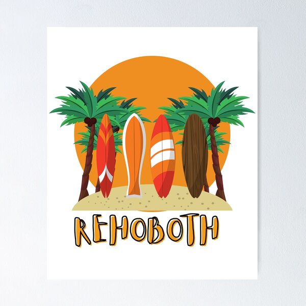 Item preview, rehoboth surfing beach delaware designed and sold by Original1977.