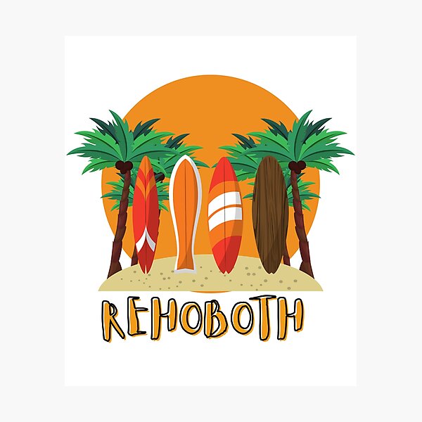 Item preview, rehoboth surfing beach delaware designed and sold by Original1977.