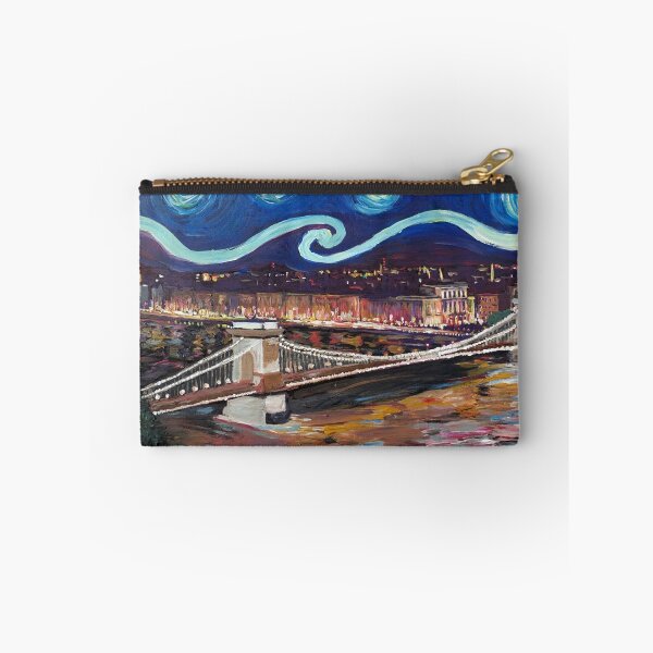 Item preview, Sternennacht über Budapest in Ungarn mit Donau und Parlament - Van Gogh inspiriert designed and sold by artshop77.