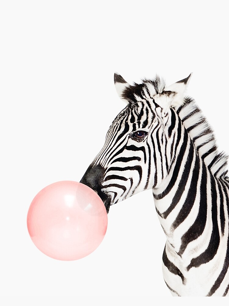 Zebra print, Bubble gum, Nursery art, Zebra wall art, Animal, Kids room, Modern art, Wall decor by juliaemelian