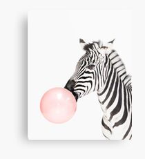 Zebra-Print, Kaugummi, Kindergarten Kunst, Zebra Wandkunst, Tier, Kinderzimmer, moderne Kunst, Wanddekoration Metallbild
