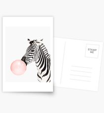 Zebra-Print, Kaugummi, Kindergarten Kunst, Zebra Wandkunst, Tier, Kinderzimmer, moderne Kunst, Wanddekoration Postkarten