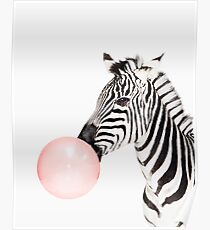 Zebra-Print, Kaugummi, Kindergarten Kunst, Zebra Wandkunst, Tier, Kinderzimmer, moderne Kunst, Wanddekoration Poster