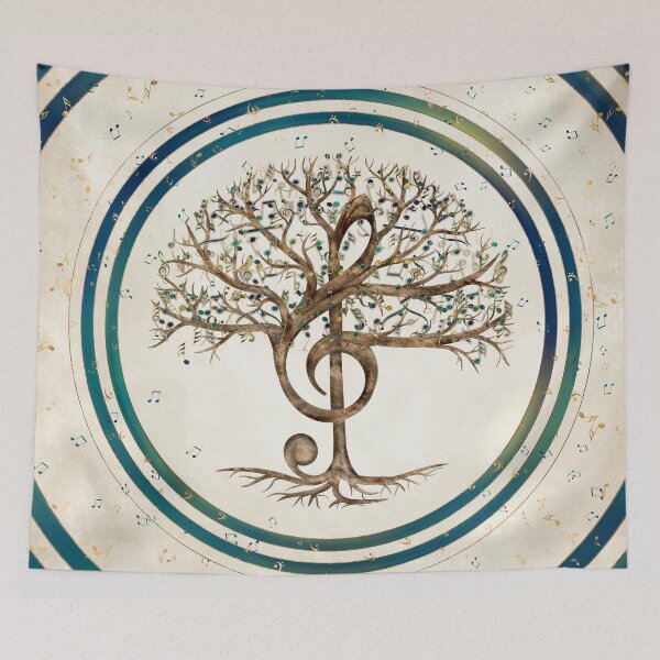 Item preview, Treble Clef Music Tree designed and sold by k9printart.
