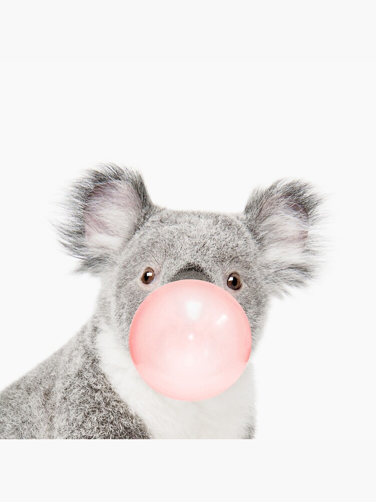 Koala print, Bubble gum, Nursery art, Koala wall art, Animal, Kids room, Modern art, Wall decor by juliaemelian