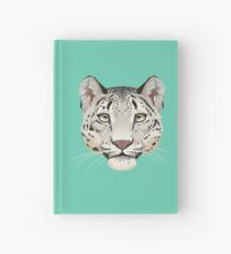 Snow Leopard Face Hardcover Journal