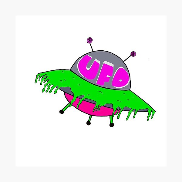 Item preview, UFO print designed and sold by Harps Illustrates.