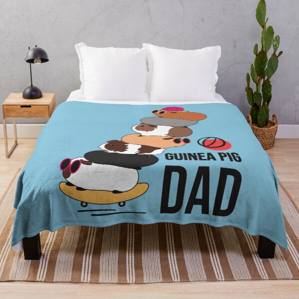 Item preview, Coolest Guinea Pig Dad Ever-blue background designed and sold by Lulupainting.