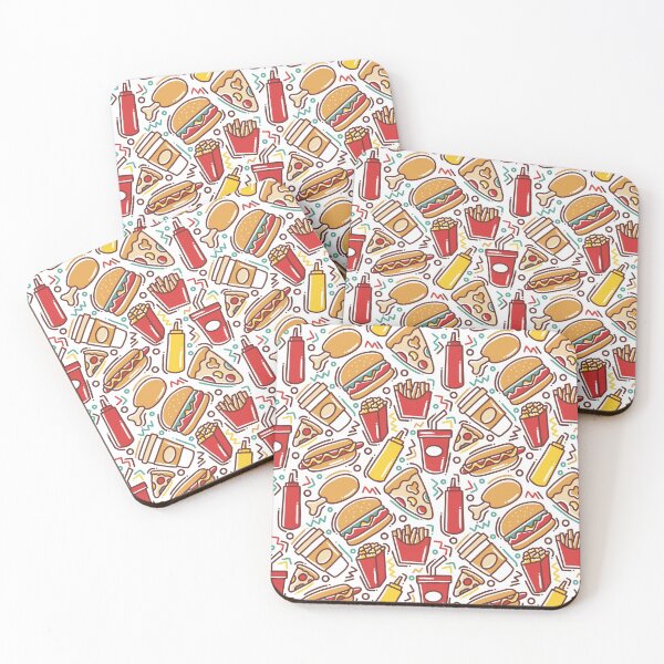 Item preview, Fast Food Doodle Seamless Pattern designed and sold by Peekonet.