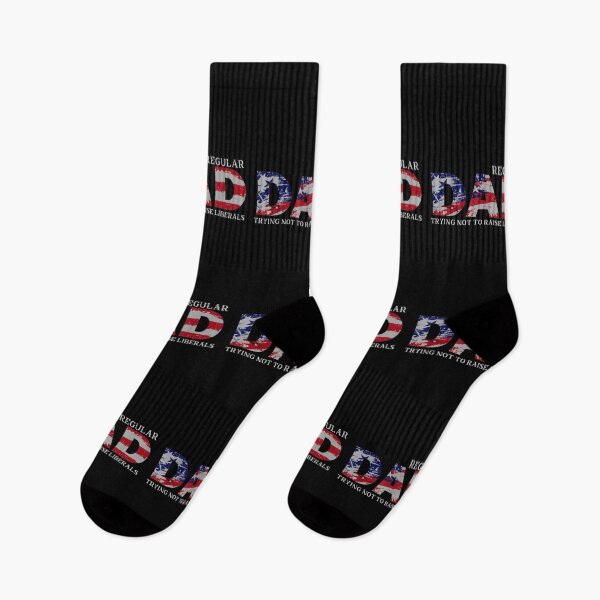 Item preview, Regular Dad Trying Not To Raise Liberals US Flag designed and sold by georgebuckart.