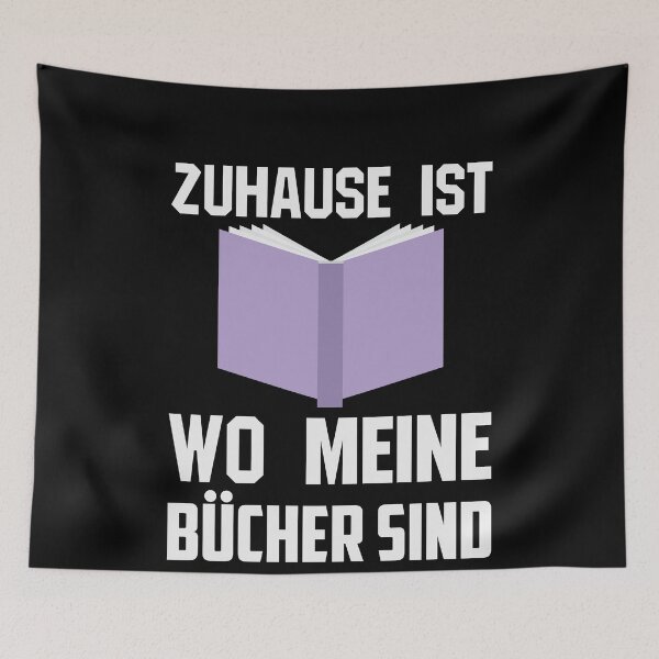 Item preview, ZUHAUSE IST WO MEINE BUeCHER SIND designed and sold by Spirit-Designs.