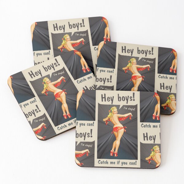 Item preview, Hey Boys! I'm Single! Catch Me If You Can! designed and sold by JaneBadness.