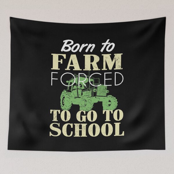 Item preview, Born to farm forced to go to school funny shirt for farmer designed and sold by Titmit.
