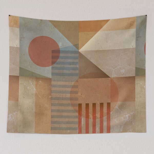 Item preview, Abstract beige city composition designed and sold by korasi.
