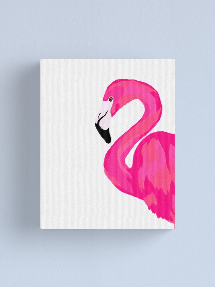 Pink Flamingo Print White Pink Modern Art Wall Decor Canvas Print By Juliaemelian Redbubble