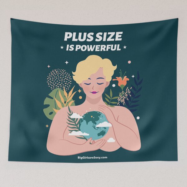 Item preview, Plus size is powerful - BigGirlareSexy.com designed and sold by BigGirlsareSexy.
