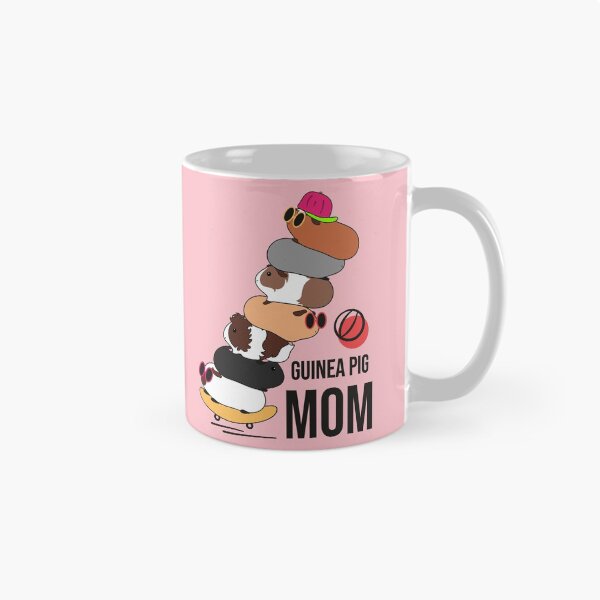 Item preview, Coolest Guinea Pig Mom Ever-pink background designed and sold by Lulupainting.