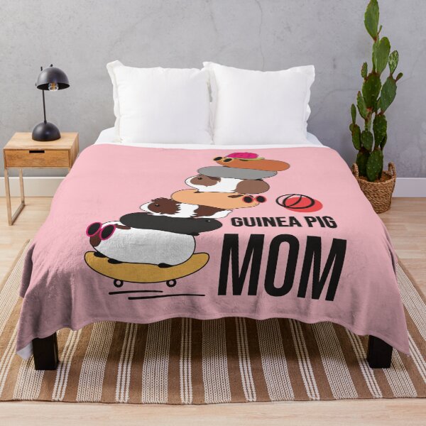 Item preview, Coolest Guinea Pig Mom Ever-pink background designed and sold by Lulupainting.