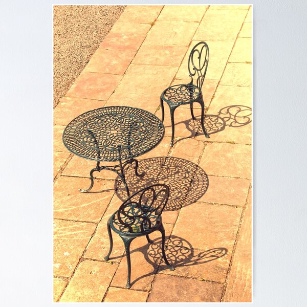 Item preview, Wrought Iron Chairs & Shadows designed and sold by Jan Emery.