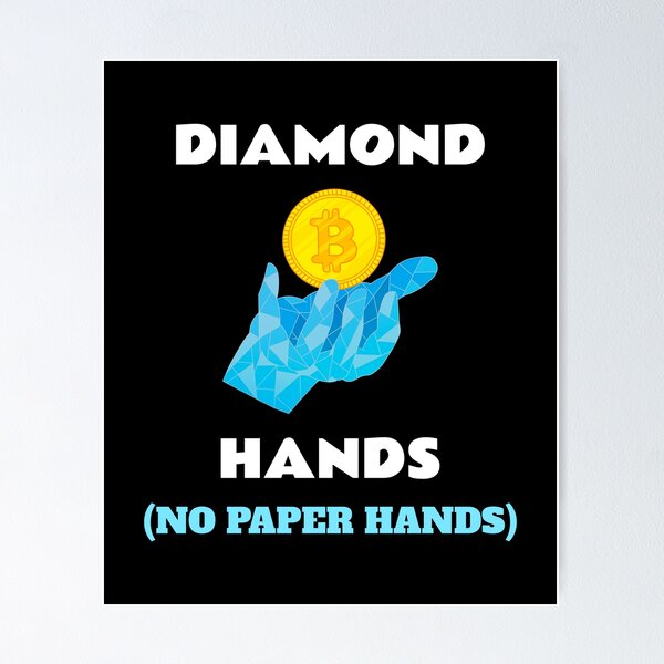 Item preview, Crypto Diamond Hands Cartoonish Design designed and sold by Storopia.