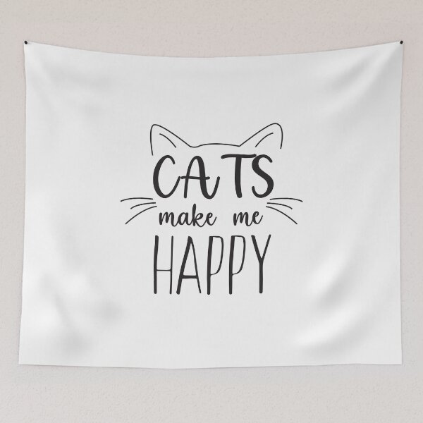 Item preview, Cats Make Me Happy Funny Cats Lovers Gift  designed and sold by youssefattigui.